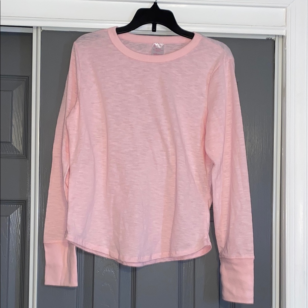 No Boundaries Pink Crop Top Long Sleeve